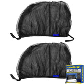 Goodyear 2Pcs Car Sun Shade Shield Socks Rear Side Window Large Cover UV Mesh
