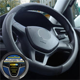 Goodyear Steering Wheel Glove Cover Black & Grey Mat Leather Look Universal