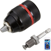 Bluespot DIY Drill Keyed Chuck Key Impact Driver Adaptor Kit Set 2mm - 13mm 1/2"