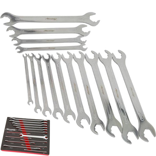 Neilsen 14pc Ultra Thin Ratchetting Action Metric Imperial Spanner Wrench Set