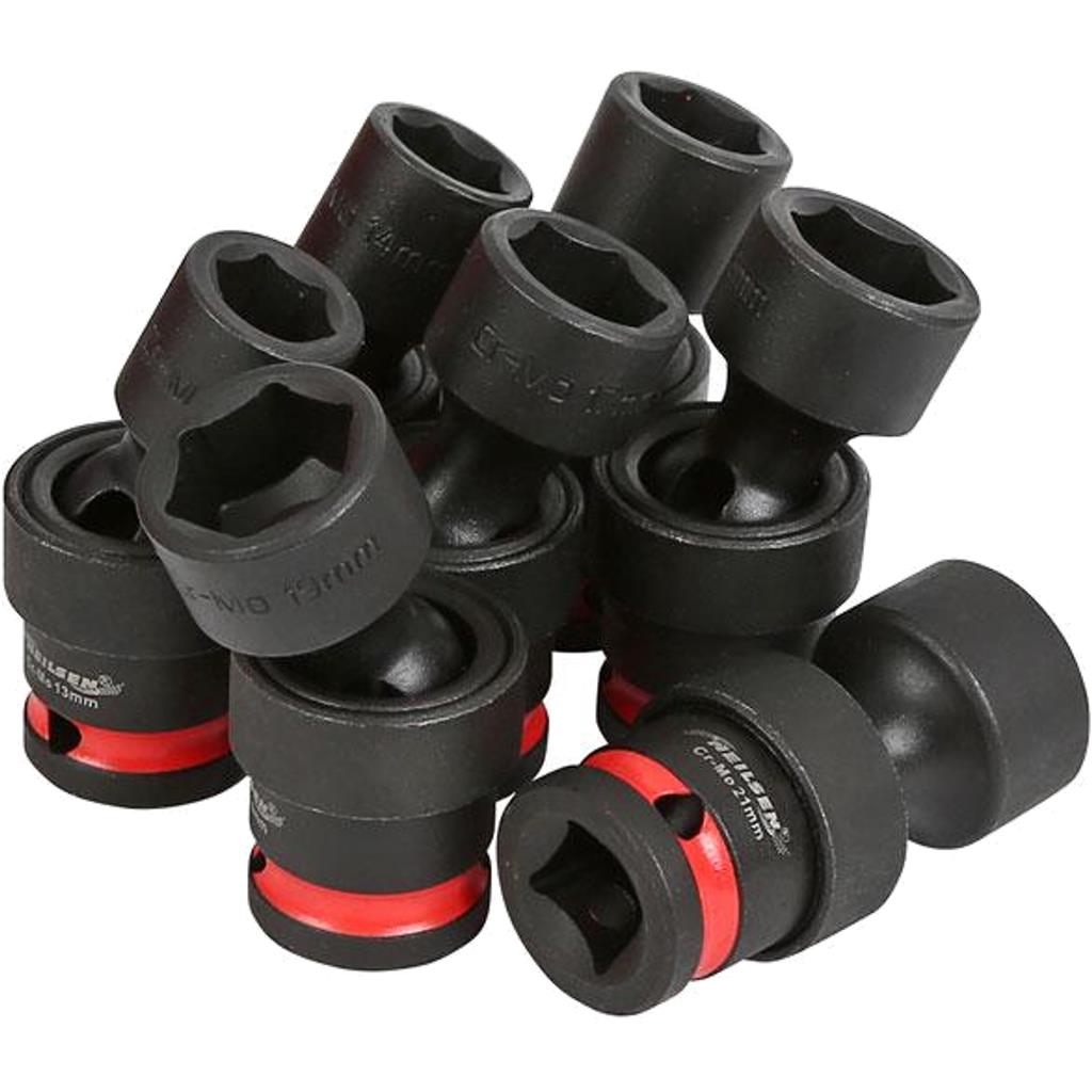 Neilsen Universal Swivel Impact Bit UJ Driver Socket Set 1/2" 13mm - 21mm 7pc Neilsen Universal Swivel Impact Bit UJ Driver Socket Set 1/2" 13mm - 21mm 7pc