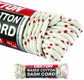 Dekton Waxed Cotton Cord Sash Window Pulley Braided Rope 6mm X 12.5m DT70416