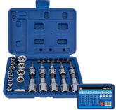BlueSpot 29pc Torx Socket Bit Set Male & Female Sockets 1/4" 3/8" 1/2" Drive
