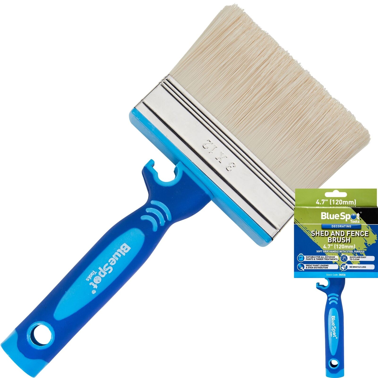 Bluespot Multi Purpose Block Shed And Fence Paint Brushes Decorating Brush 120mm Bluespot Multi Purpose Block Shed And Fence Paint Brushes Decorating Brush 120mm