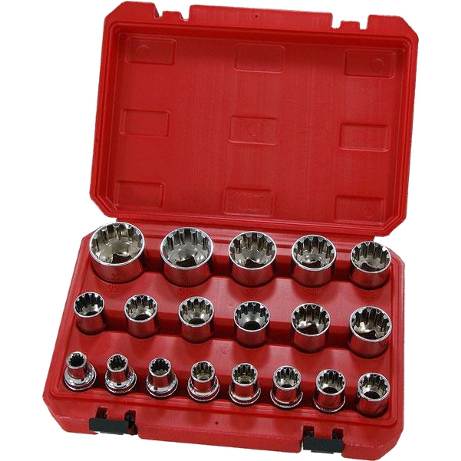Neilsen Metric Multi Drive Sockets 8mm - 32mm Socket Set In Bmc 19pc 1/2" Neilsen Metric Multi Drive Sockets 8mm - 32mm Socket Set In Bmc 19pc 1/2"