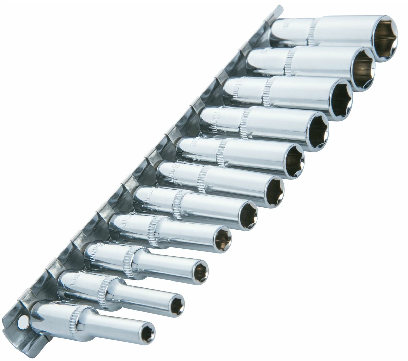 BlueSpot Metric Deep Socket Set/ Long Reach Sockets On Rail 1/4" Drive 4-13mm BlueSpot Metric Deep Socket Set/ Long Reach Sockets On Rail 1/4" Drive 4-13mm