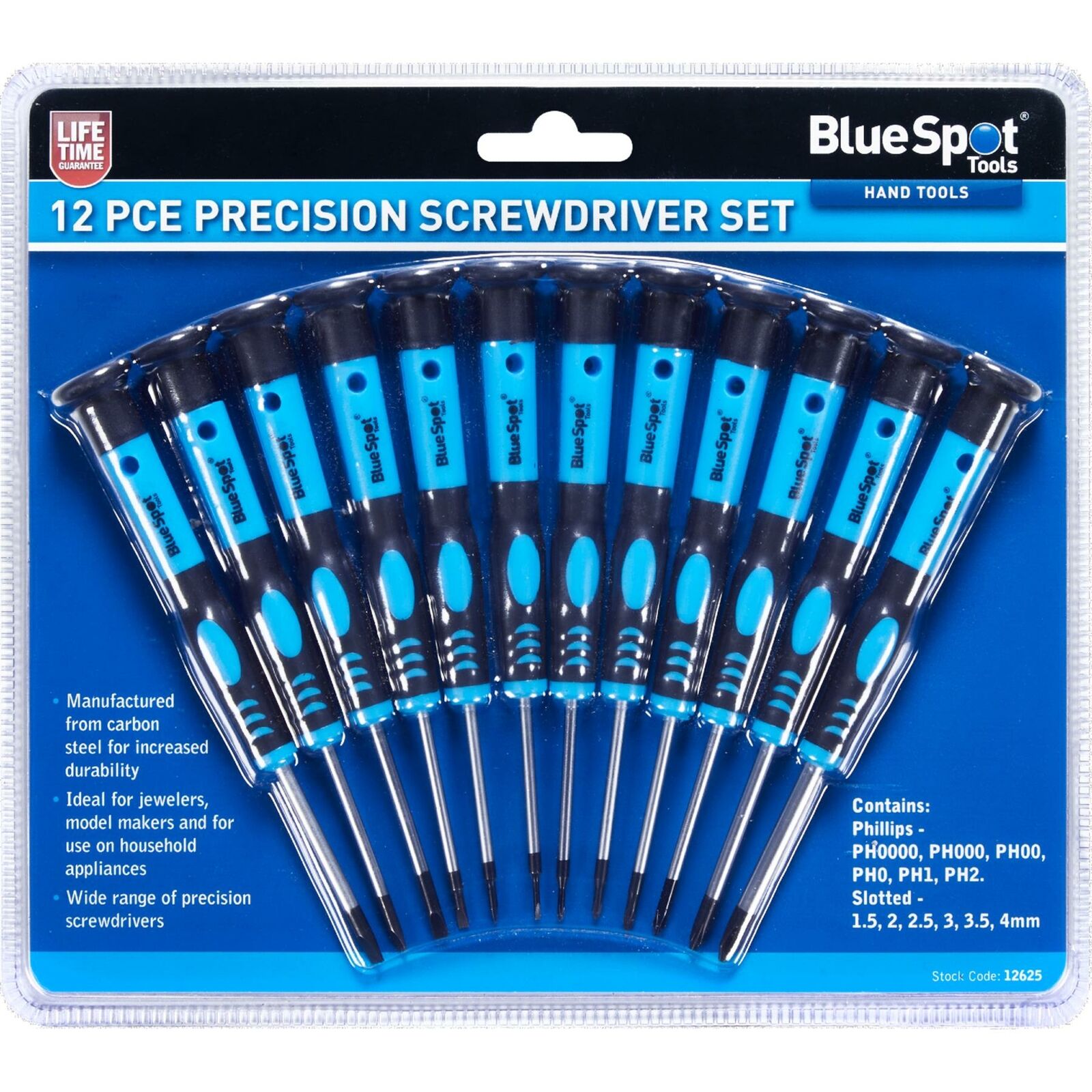 BlueSpot Precision Screwdriver Set Magnetic Tips PC Repair Phillips Slotted 12pc BlueSpot Precision Screwdriver Set Magnetic Tips PC Repair Phillips Slotted 12pc