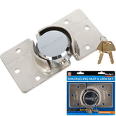 Bluespot 73mm High Security Shackleless Hasp Padlock Steel Set Workshop Van Lock