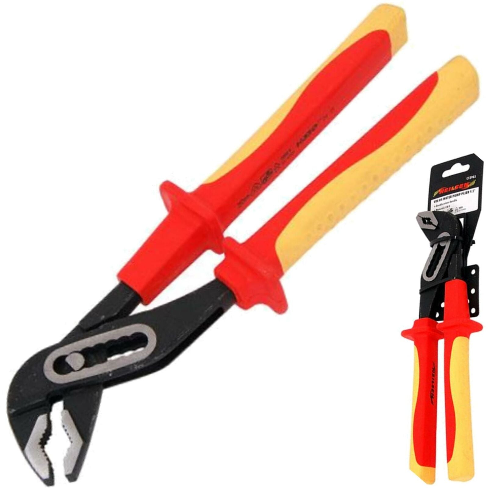 Neilsen Plumbers Insulated Waterpump Vde D4 Water Pump Pipe Wrench Plier 9 1/2" Neilsen Plumbers Insulated Waterpump Vde D4 Water Pump Pipe Wrench Plier 9 1/2"