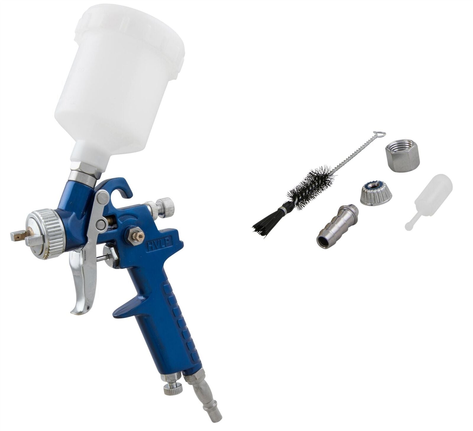 Bluespot Mini Touch Up HVLP Gravity Feed Spray Gun 125ml Cup With 0.8mm Nozzle Bluespot Mini Touch Up HVLP Gravity Feed Spray Gun 125ml Cup With 0.8mm Nozzle