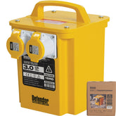 Defender 3KVA Portable Site Transformer 110V Twin 16 AMP Outlet Power Tool