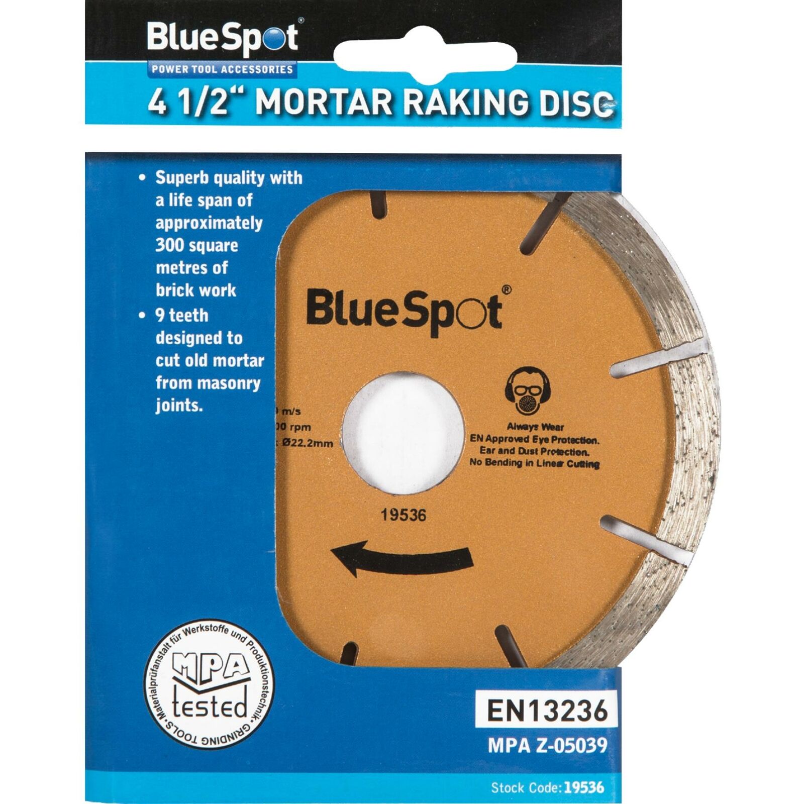 BlueSpot Mortar Raking Diamond Cutting Blade Disc Brick Grinder 115mm 4.5" BlueSpot Mortar Raking Diamond Cutting Blade Disc Brick Grinder 115mm 4.5"