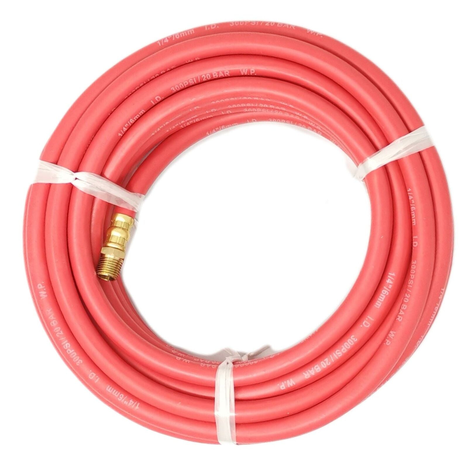 Neilsen Rubber Air Hose Line 30ft For Air Compressor 1/4" BSP 6mm Bore 300 psi Neilsen Rubber Air Hose Line 30ft For Air Compressor 1/4" BSP 6mm Bore 300 psi