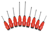 9pc Soft Grip Go Through Screwdriver Set Impact Cap Hammer Magnetic Tip
