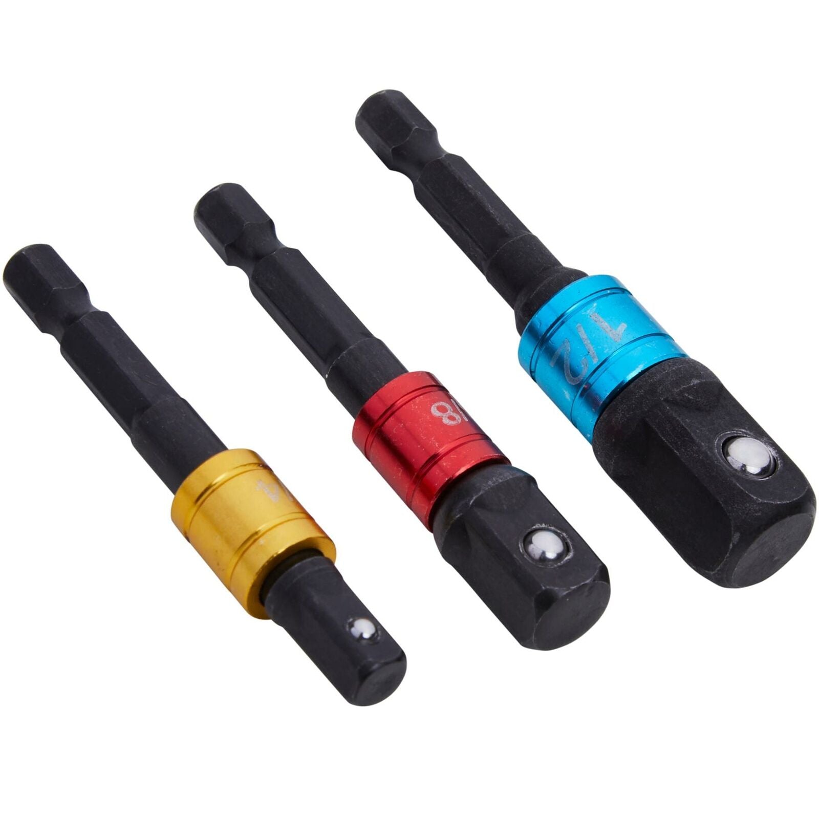 BlueSpot Colour Coded Impact Socket Convertor Reducer Adapter Set 1/2" 1/4" 3/8" BlueSpot Colour Coded Impact Socket Convertor Reducer Adapter Set 1/2" 1/4" 3/8"