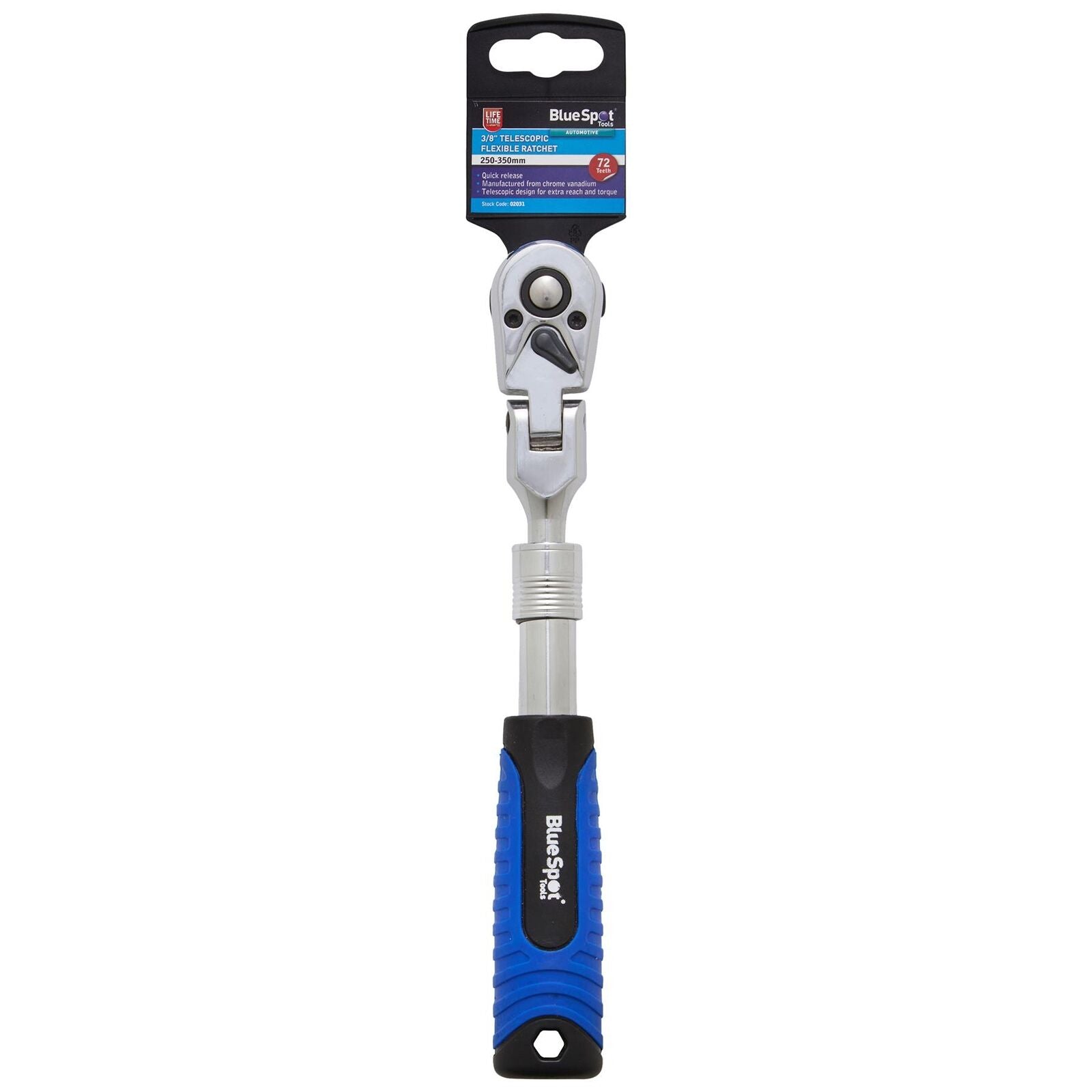 BlueSpot Socket Telescopic Flexible Ratchet Handle Quick Release 3/8" 250-350mm BlueSpot Socket Telescopic Flexible Ratchet Handle Quick Release 3/8" 250-350mm