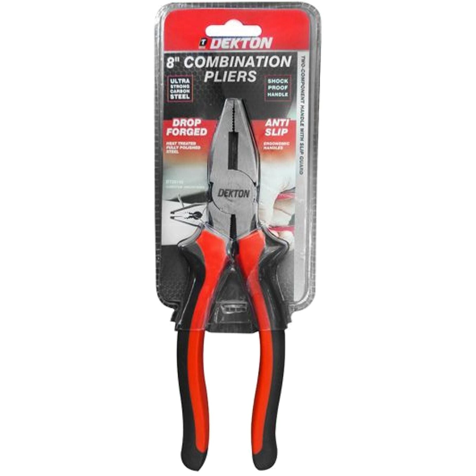 Dekton 200mm Soft Grip Combination Pliers Wire Cutters Plier Tool 8" Dekton 200mm Soft Grip Combination Pliers Wire Cutters Plier Tool 8"