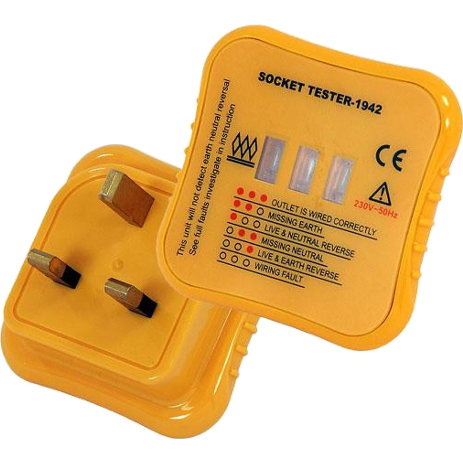 Neilsen UK Mains Socket Tester 230V Polarity Test 3 Pin Plug Electrical Wiring Neilsen UK Mains Socket Tester 230V Polarity Test 3 Pin Plug Electrical Wiring
