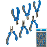 Silverline 6pc Jewellery Mini Pliers Extra Long Bent Nose Side End Cutter Set