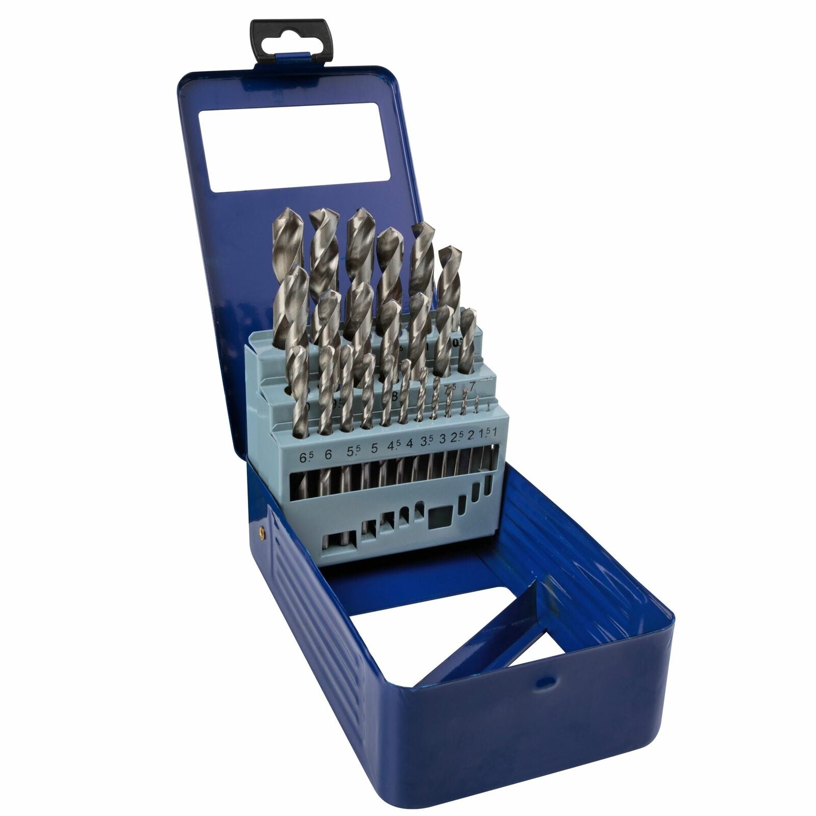 BlueSpot Metal HSS Metric 25pc Drill Bits Set 1mm to 13mm for Steel Metal Wood BlueSpot Metal HSS Metric 25pc Drill Bits Set 1mm to 13mm for Steel Metal Wood