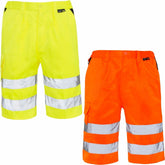 SuperTouch Hi Vis Viz Yellow Orange High Visibility Builder Workwear Work Shorts