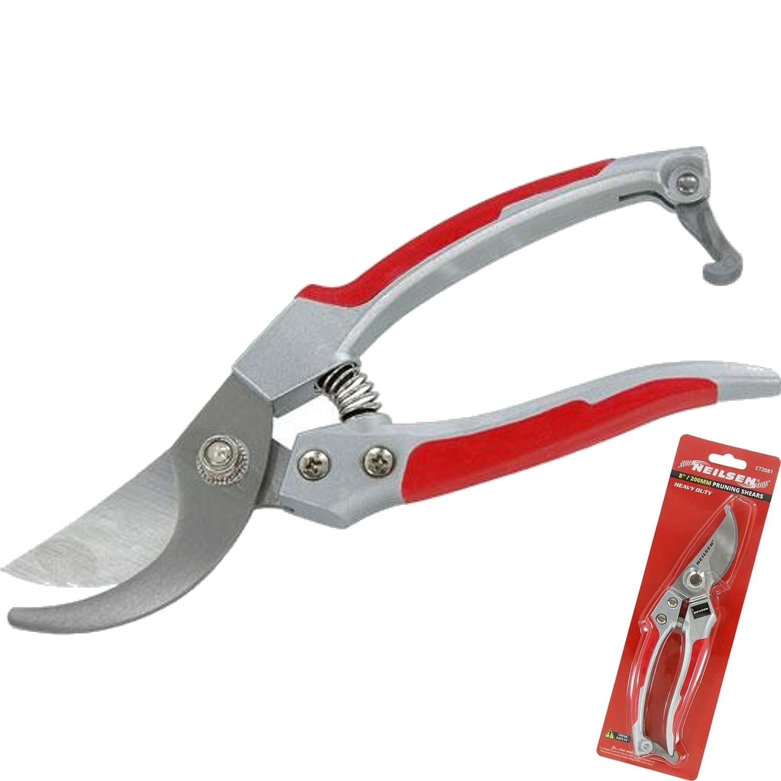Neilsen Pruner Pruning Shears Secateurs Garden Stainless Steel Cutters 8" 200mm Neilsen Pruner Pruning Shears Secateurs Garden Stainless Steel Cutters 8" 200mm