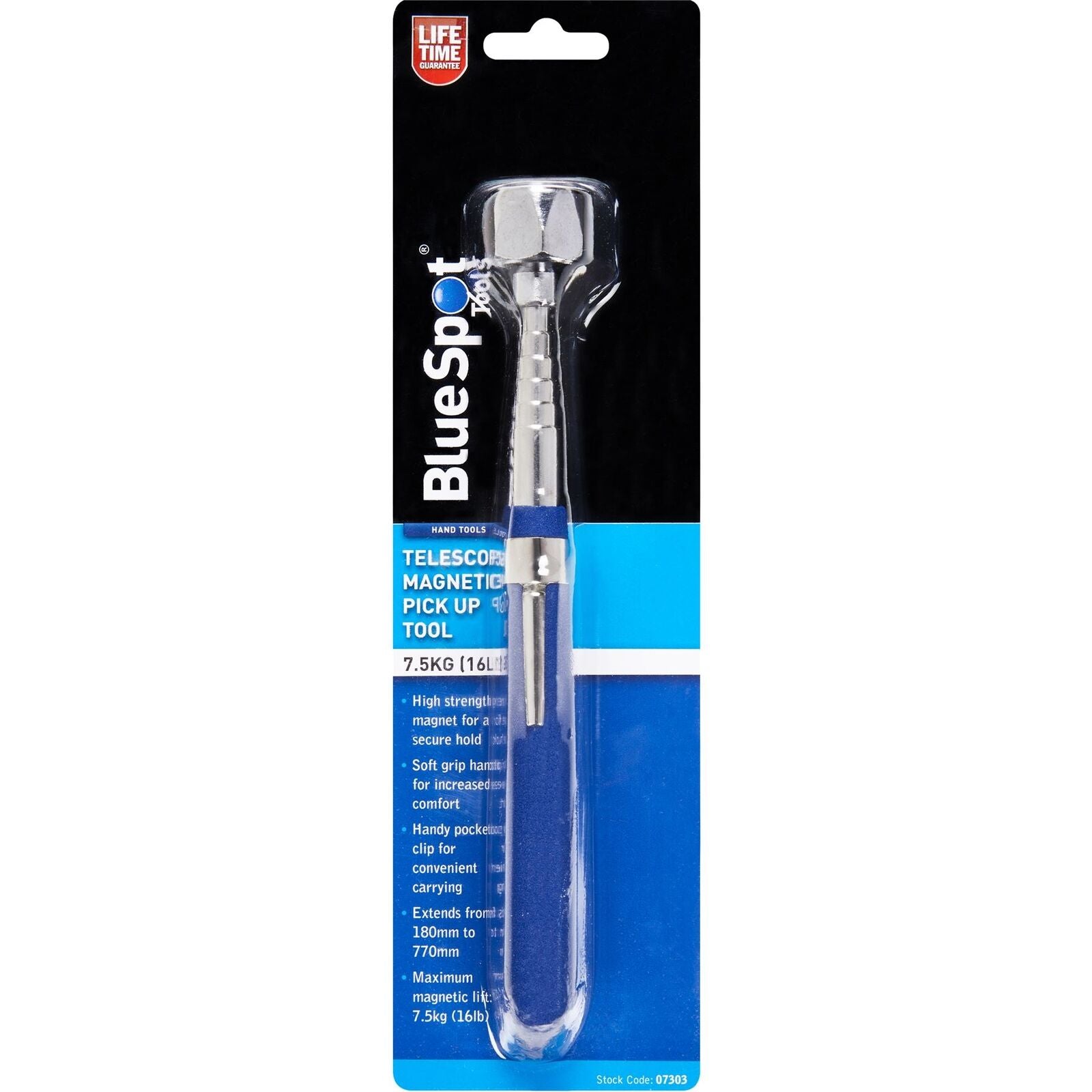 BlueSpot Telescopic Magnetic Pick Up Tool Magnet 16 Lb Lift 770mm Long Reach BlueSpot Telescopic Magnetic Pick Up Tool Magnet 16 Lb Lift 770mm Long Reach