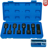 BlueSpot 8pc Impact Allen Key Hex Hexagon 1/2" Drive Bit Socket Set H5 to H19