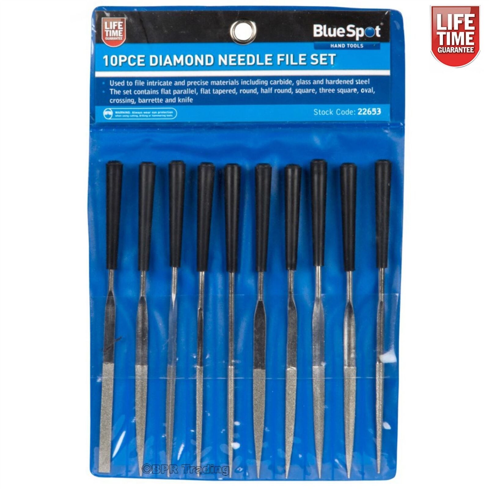 BlueSpot 10pc 145mm Diamond Needle File Set Jewelers Hobby Glass Metal Craft BlueSpot 10pc 145mm Diamond Needle File Set Jewelers Hobby Glass Metal Craft