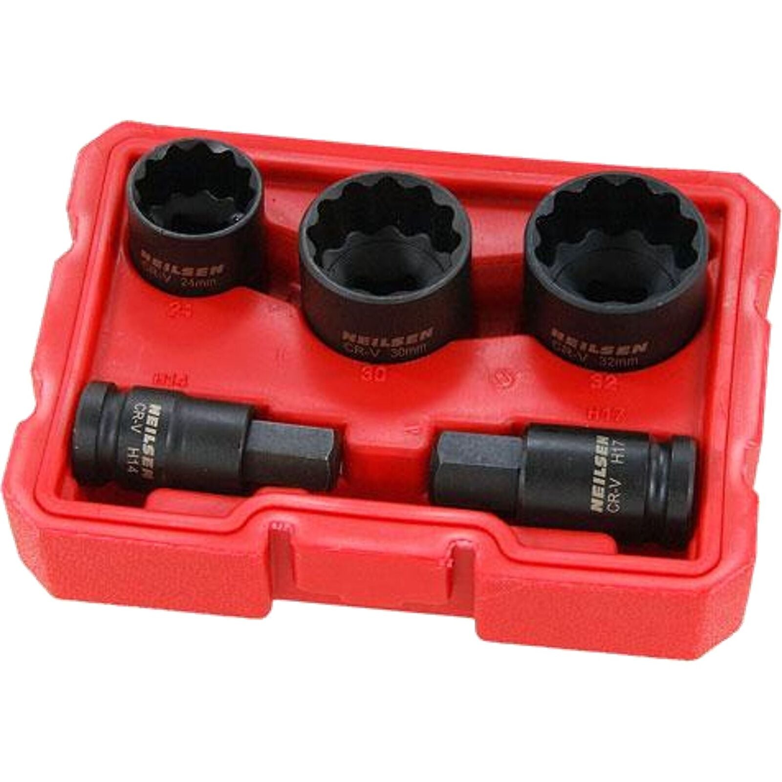 Neilsen Hub Impact Socket & Bit For Vag Vehicles 12 Point Set 1/2" Drive Neilsen Hub Impact Socket & Bit For Vag Vehicles 12 Point Set 1/2" Drive
