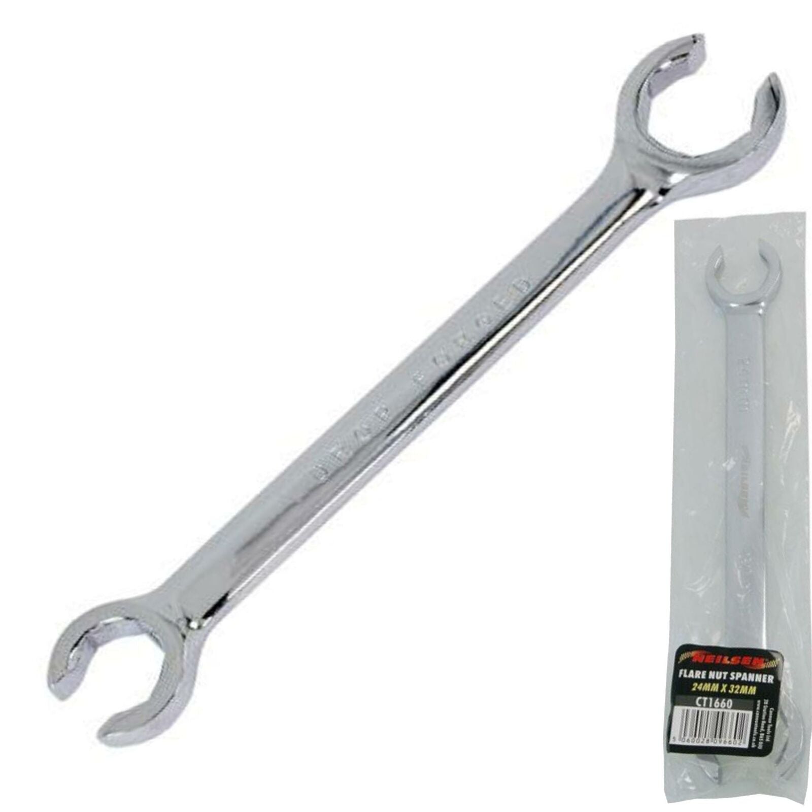 Neilsen Flare Nut Wrench  Standard Open Ended Brake Pipe Spanner 24 32mm Neilsen Flare Nut Wrench  Standard Open Ended Brake Pipe Spanner 24 32mm