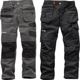Scruffs Trade Flex Work Trousers Black Graphite Hard Wearing Trouser 30S - 40L