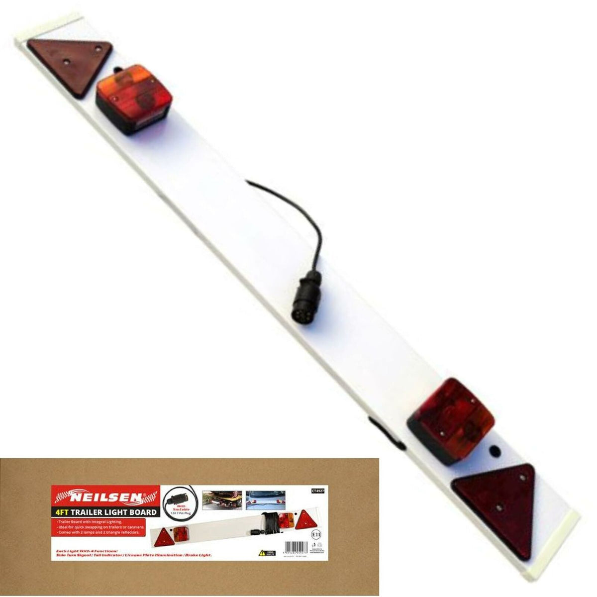 Neilsenn 4ft Rear Tail Stop Light Indicator Trailer Light Board With 5m Cable