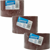 Silverline 50m Aluminium Oxide Red Sanding Roll 40 60 80 Grit Sandpaper