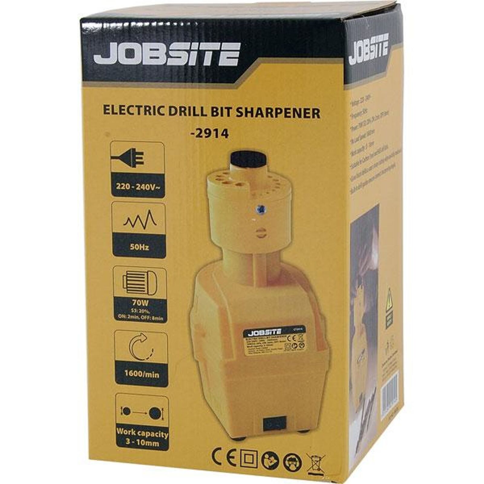 Jobsite Electric Drill Bits Sharpener Sharpening Machine Tool 70w 3.6mm – 10mm Jobsite Electric Drill Bits Sharpener Sharpening Machine Tool 70w 3.6mm – 10mm