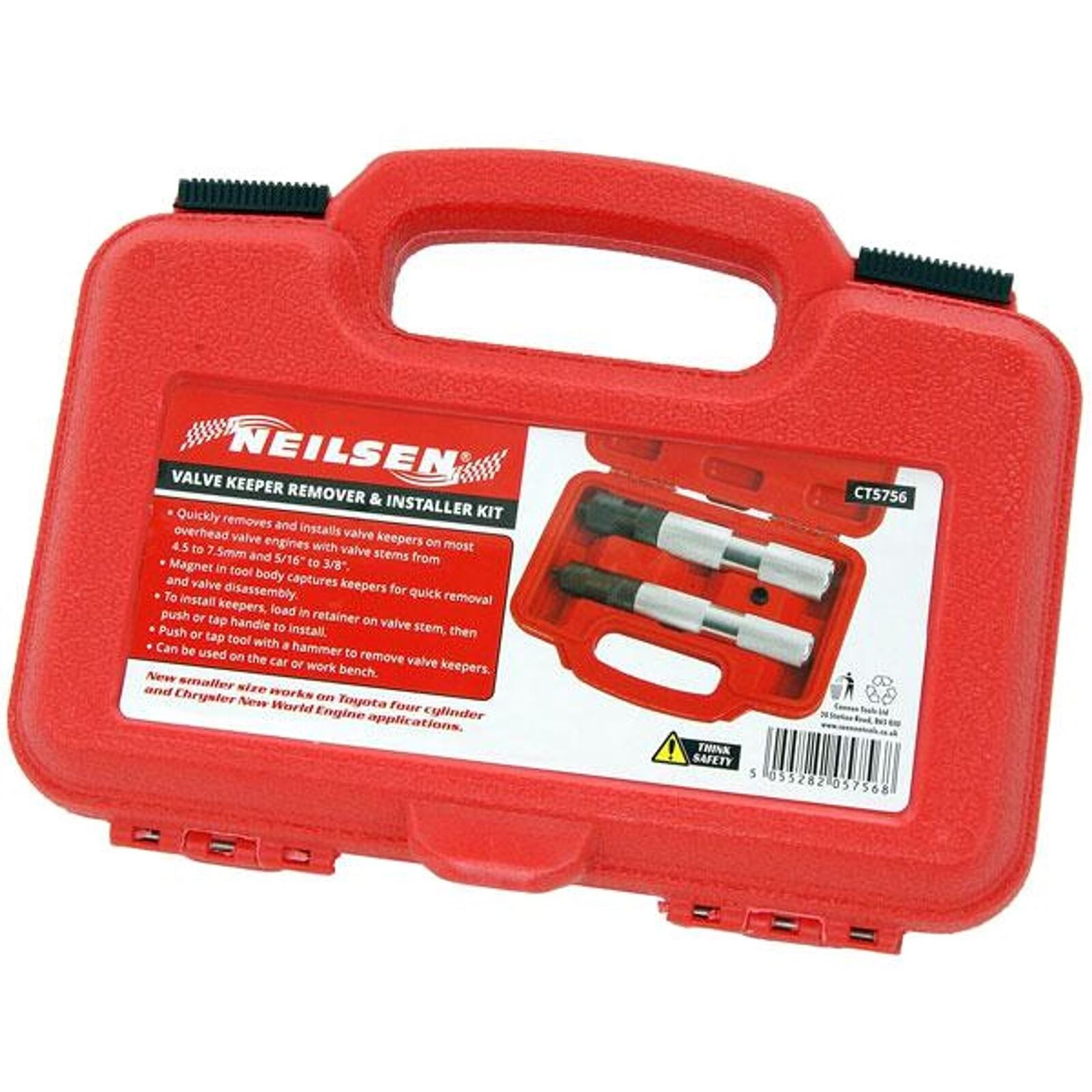 Neilsen Valve Keeper Remover And Installer Kit Set 4.5mm - 7.5mm 5/16" - 3/8" Neilsen Valve Keeper Remover And Installer Kit Set 4.5mm - 7.5mm 5/16" - 3/8"