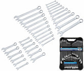 BlueSpot 32pc Combination Spanner Set Imperial Metric Stubby Wrench Spanners