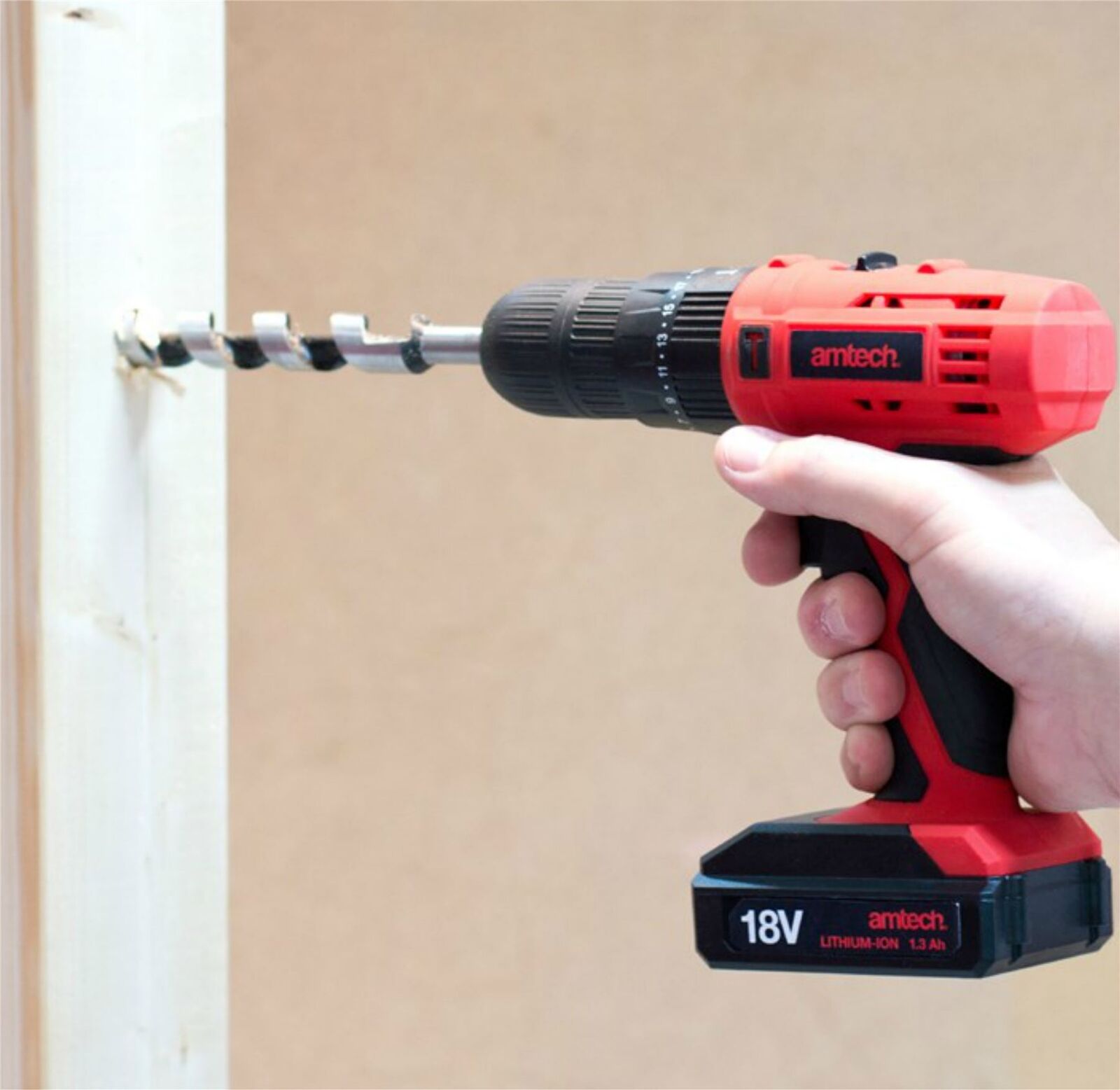 Amtech 18v Cordless Drill Electric Screwdriver Hammer Combi Drill Li-ion Battery Amtech 18v Cordless Drill Electric Screwdriver Hammer Combi Drill Li-ion Battery