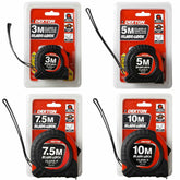 Dekton Tape Measure Hard Case Class 2 Imperial Metric Auto Lock 3, 5 7.5 Or 10m