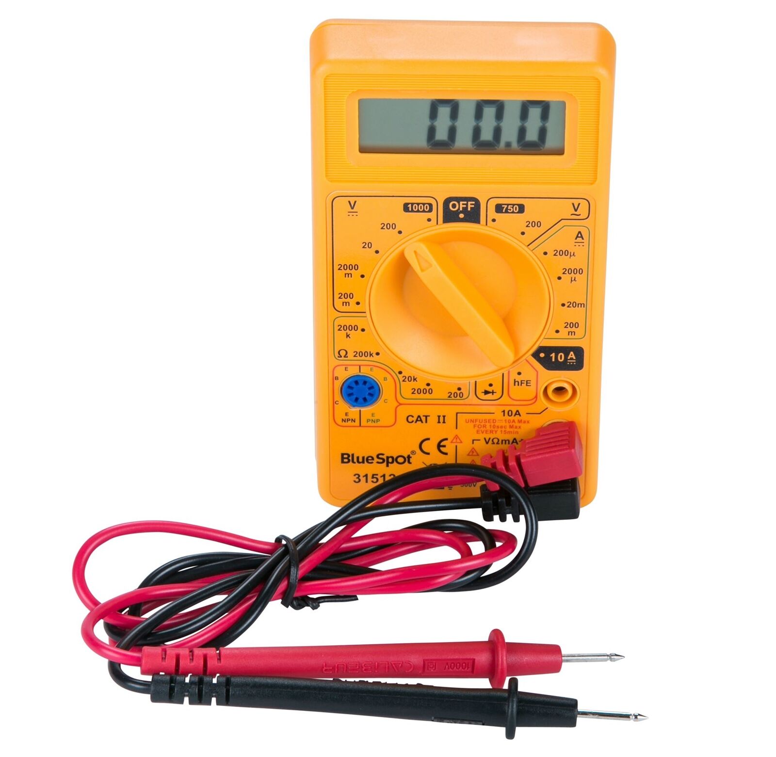 BlueSpot LCD Digital Multimeter Voltmeter AC & DC Voltage Tester Circuit Checker BlueSpot LCD Digital Multimeter Voltmeter AC & DC Voltage Tester Circuit Checker