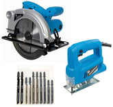 Silverline 1200W Circular Saw 185mm Skill Saw 350W Jigsaw 10pc Wood Metal Blade