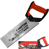 Dekton 300mm Hardpoint Mitre Soft Grip Tenon Saw 8 tpi For Cutting Wood
