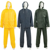 Silverline Waterproof Rain Suit Jacket & Trousers Set Women's Men's Rain Coat
