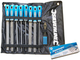 Silverline 9pc Metal File & Wood Rasp Set Triangle Flat Half Round Square Files
