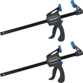 Silverline 2pc x 300mm Speed Quick Clamps Wood working Carpentry Crafts DIY Home