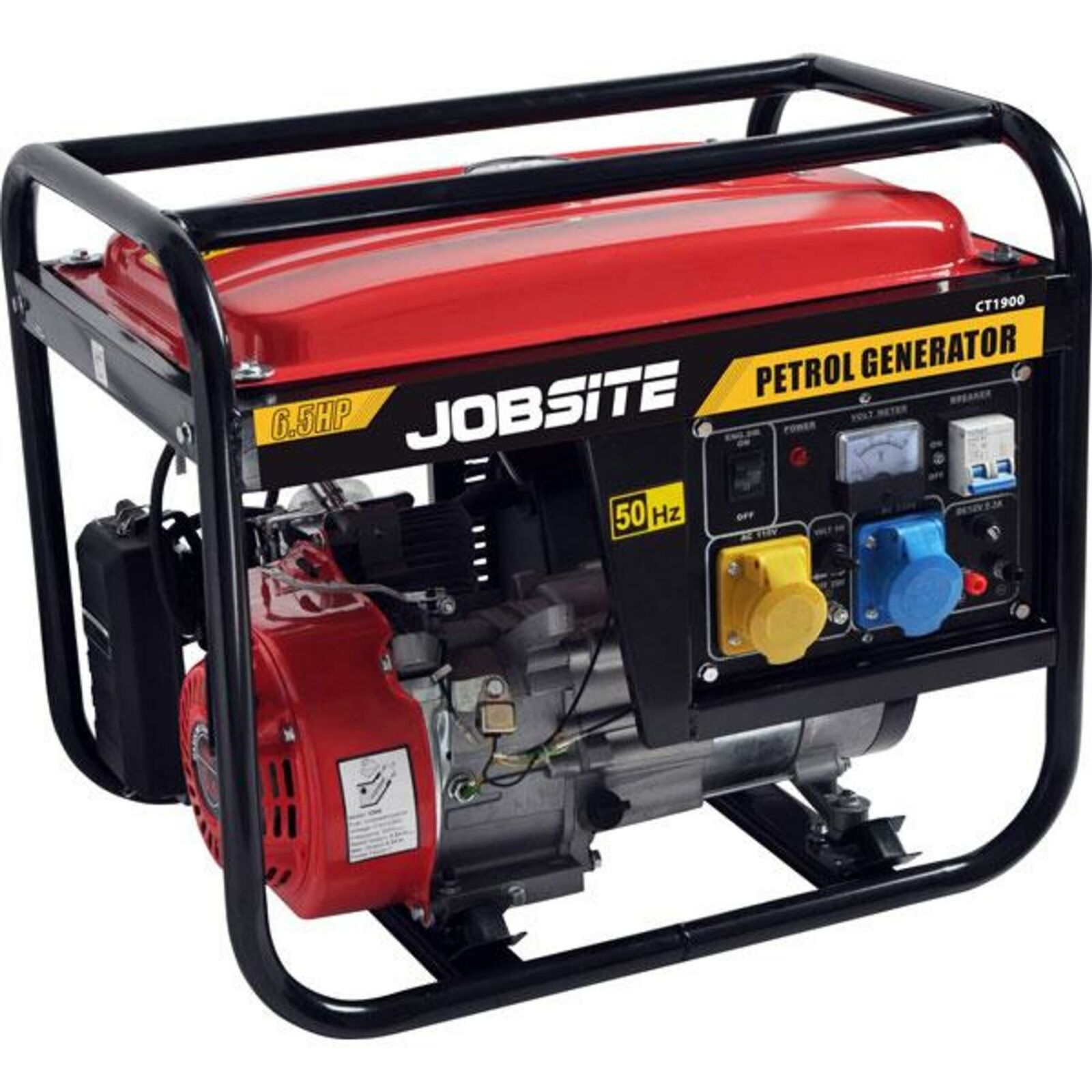 Jobsite 2000W Petrol Portable Camping Generator 4 Stroke 230v 6.5HP Recoil start Jobsite 2000W Petrol Portable Camping Generator 4 Stroke 230v 6.5HP Recoil start