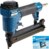 Silverline 32mm Aluminium Air Nailer Stapler Upholstery 18 Gauge Tacker Nail Gun