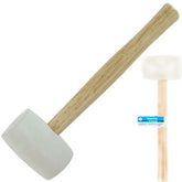 Silverline 24oz White Rubber Hammer Mallet Hardwood Shaft Grip Handle DIY