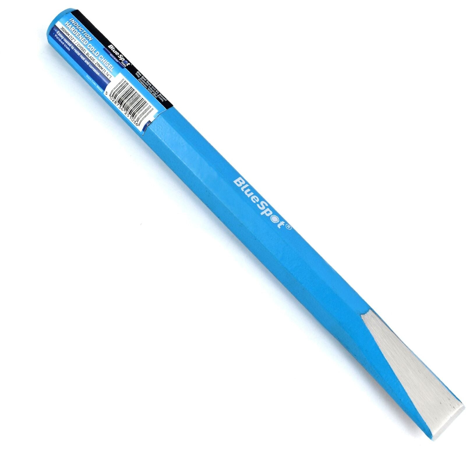 BlueSpot Induction Hardened Bolster Cold Chisel For Cutting Masonry 29mm x 300mm BlueSpot Induction Hardened Bolster Cold Chisel For Cutting Masonry 29mm x 300mm