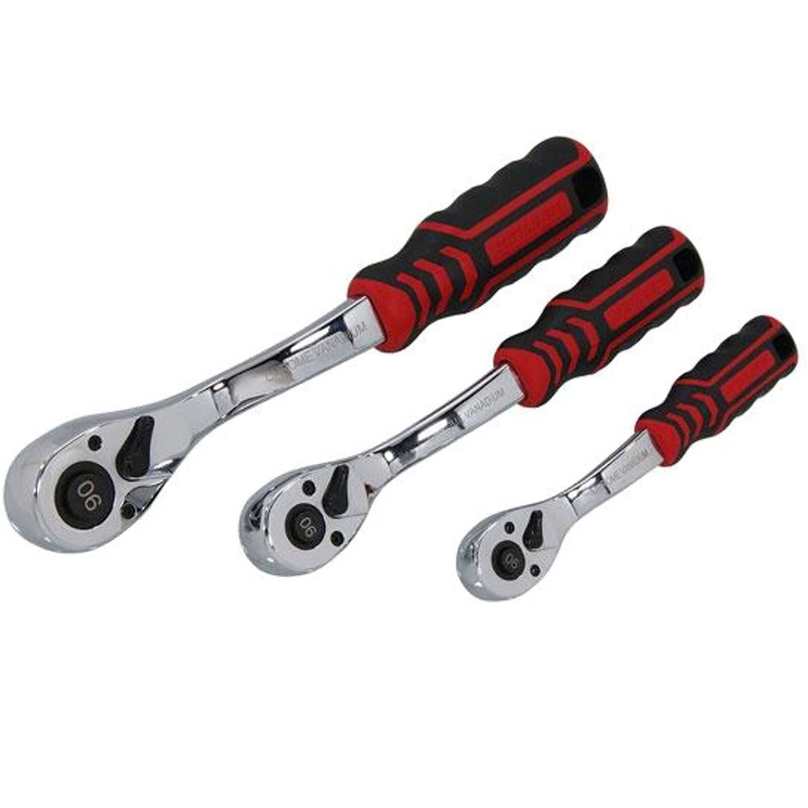 Neilsen Socket Soft Grip Ratchet Curved Handle 1/4" 3/8" 1/2" Set EVA Foam 3pc Neilsen Socket Soft Grip Ratchet Curved Handle 1/4" 3/8" 1/2" Set EVA Foam 3pc